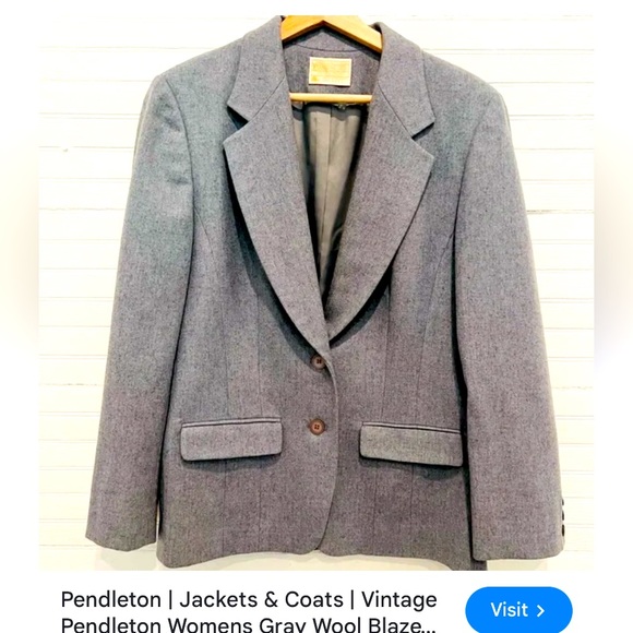 COPY - Vintage Pendleton 100% virgin wool blazer preppy academic petite size 12. - Picture 1 of 9